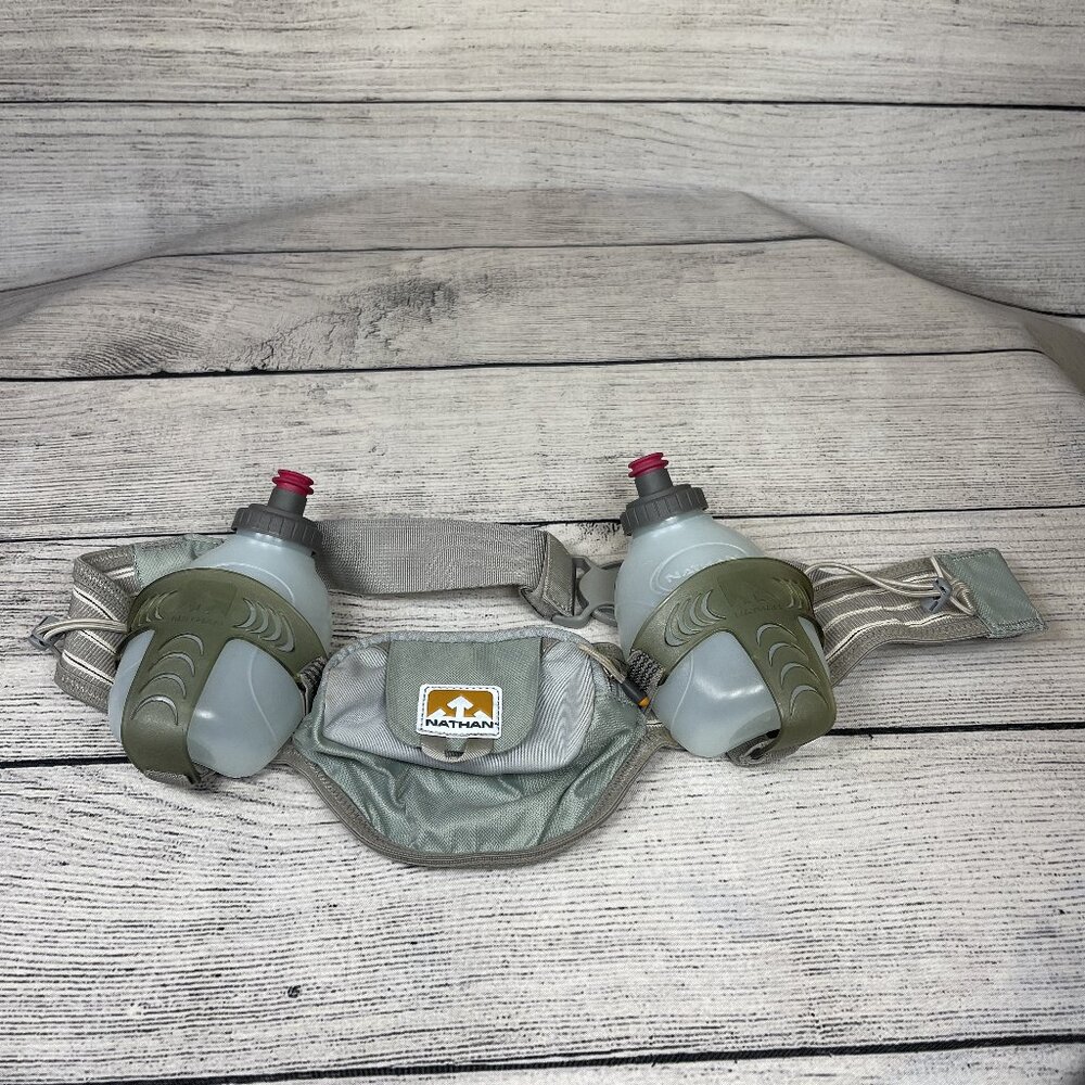 Nanthan Running Cycling Hydration Adjustable Trail Mix Belt with 2 Bottl…